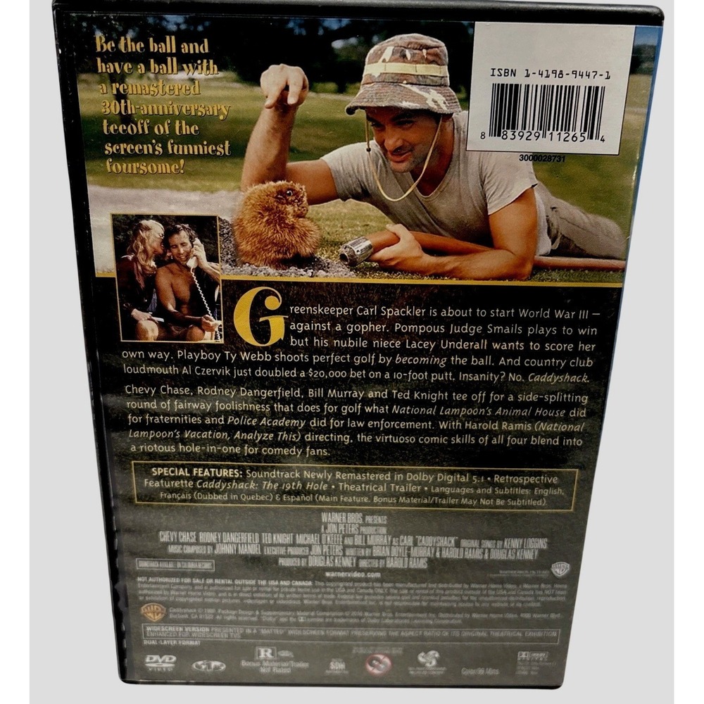 Caddyshack DVD Warner Brothers Widescreen Movie The Snobs Against The SLobs - Picture 2 of 5